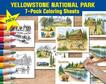 Yellowstone National Park Ausmalbilder | 7 Natur Ausmalbilder zum ausdrucken