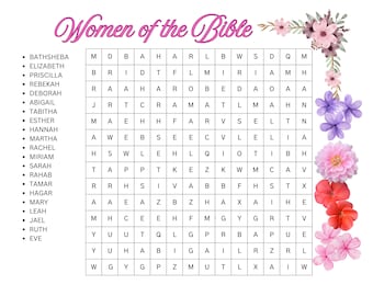 Women of the Bible Word Search with Answer Key