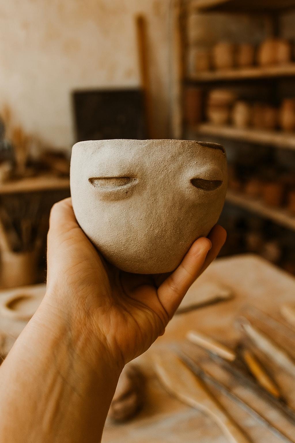 Clay face mug - Etsy 日本