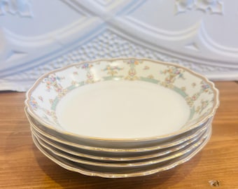 Antique Paul Muller Selb Bavaria Coupe Soup Bowls – The Wakefield Pattern (Set of 5)