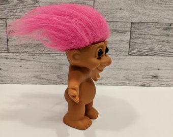 Vintage Russ Troll Doll with Pink Hair