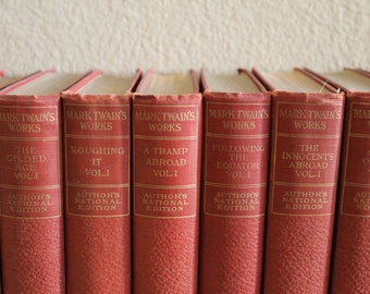 Set of 21 Mark Twain Books Antiquarian Vintage