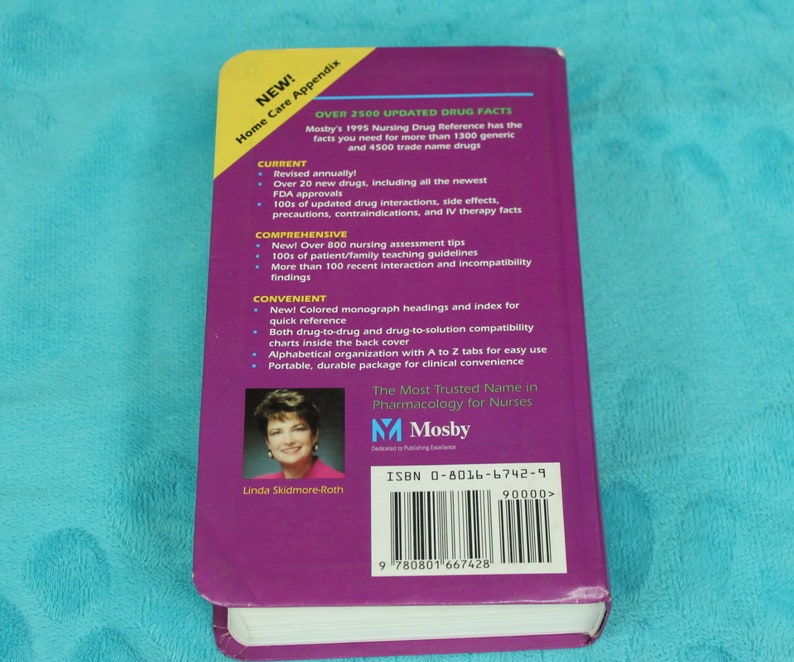 1995 Mosby�s Nursing Drug Reference Book Reference Book Etsy
