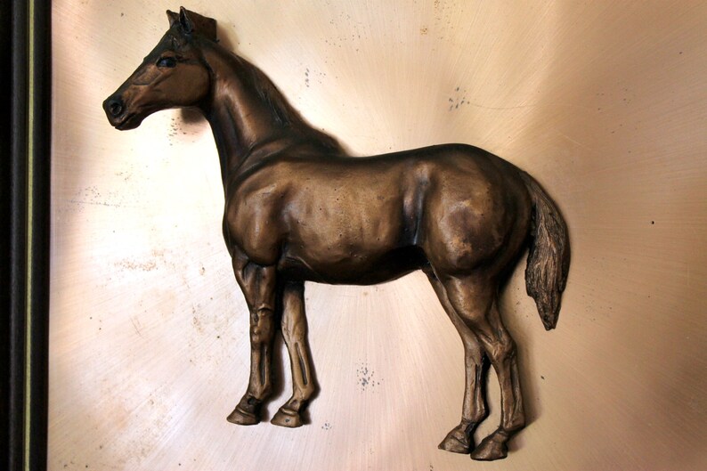 Dimensional Horse Art Copper Color Vintage Wood Frame Horse Etsy