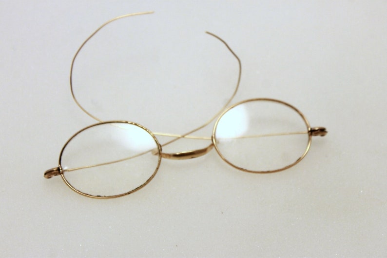 Antique Eyeglasses Spectacles Stevens and Co. SQ Gold Etsy