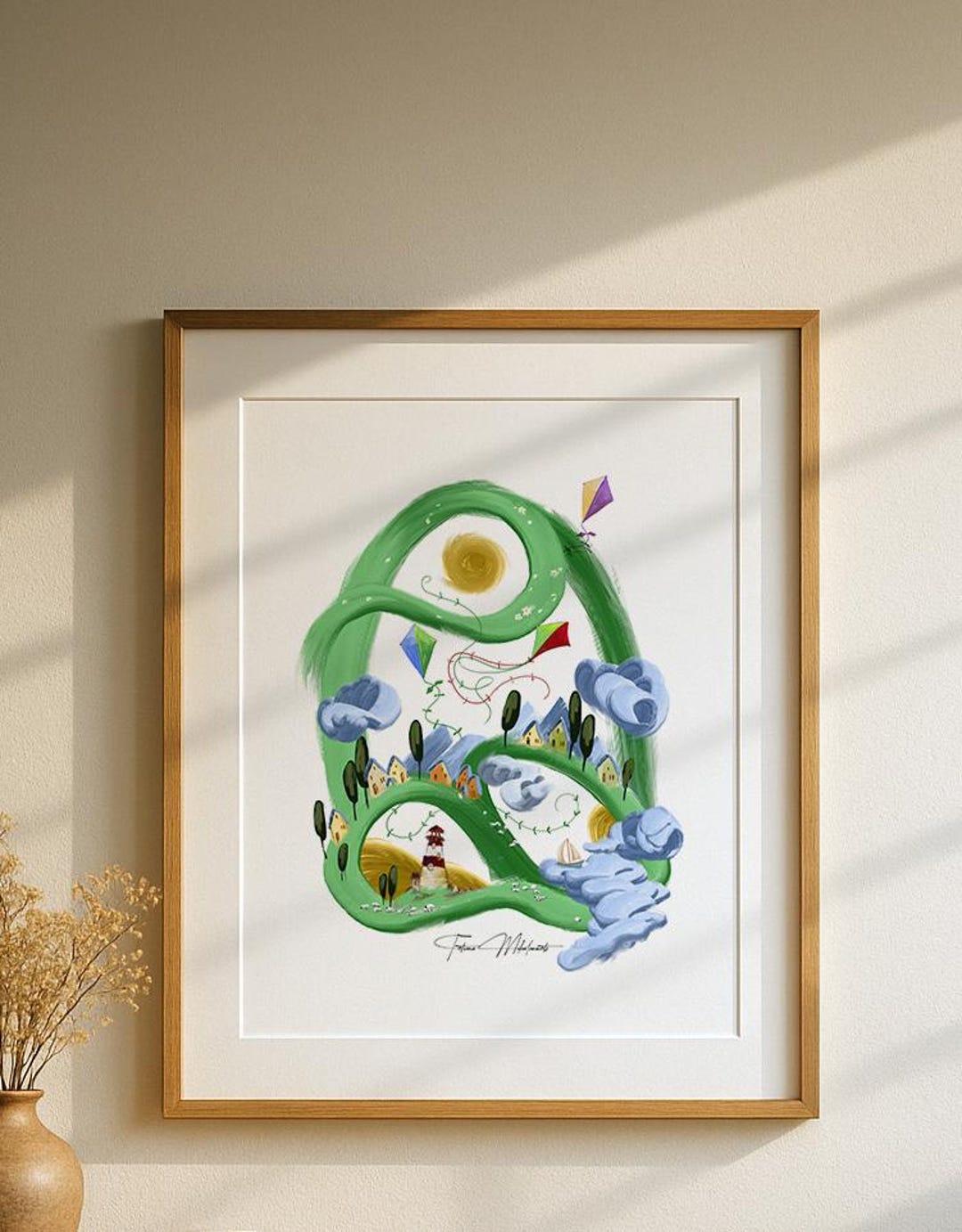 Original Artwork Print – Home Illustration Gift – Home Decor - Etsy