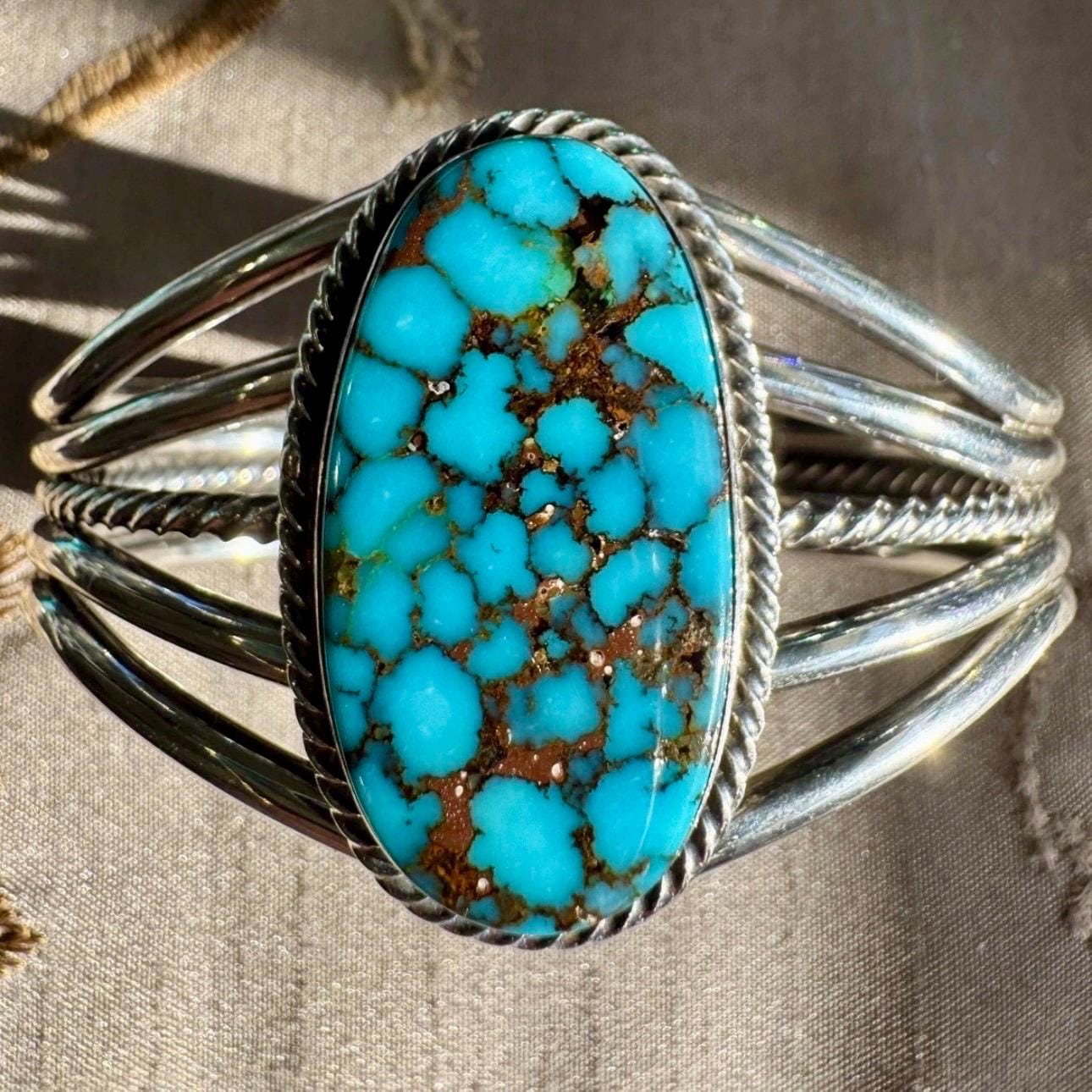 Navajo Thomas Franciscoクラスター ターコイズ　バングル Thomas Francisco Cuff - Etsy