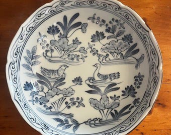 Bol de porcelana pintado a mano con motivos chinos de Andrea by Sadek (Hecho en Japón)