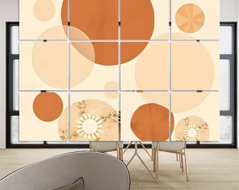 Modern Hanging Room Divider, Privacy Screen Panels Set of 12, Decorative Partition for Home, Office, Bedroom, Restaurant