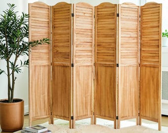 Room Divider 6 Panels, Folding Privacy Screen, Stable Freestanding Partition for Home Office Bedroom Decor