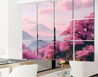 Modern Hanging Room Divider, Privacy Screen Panels Set of 12, Decorative Partition for Home, Office, Bedroom, Restaurant
