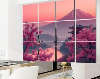 Modern Hanging Room Divider, Privacy Screen Panels Set of 12, Decorative Partition for Home, Office, Bedroom, Restaurant