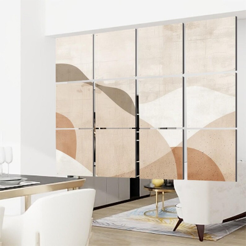 Modern Color Splash Room Divider Panels | 12pcs Artistic Hanging ...