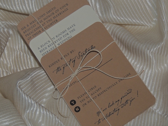 Natural Rustic Wedding Invitation Natural Rustic Wedding Invitation