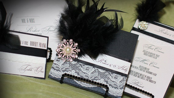 Luxury Wedding Invitation - Great Gatsby - Roaring 20's Inspired Invitation - Vintage Wedding Invitation Luxury Wedding Invitation - Great Gatsby - Roaring 20's Inspired Invitation - Vintage Wedding Invitation