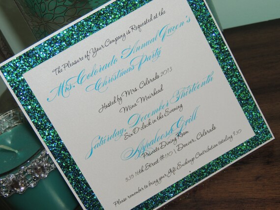 Glitter Wedding Invitation Glitter Wedding Invitation