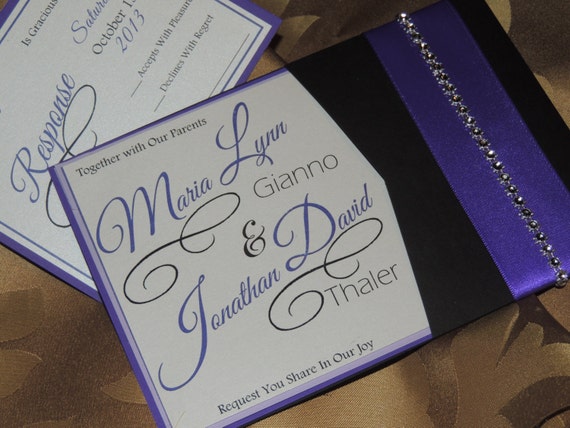 Unique Wedding Invitation - Pocket Style Contemporary Unique Wedding Invitation - Pocket Style Contemporary