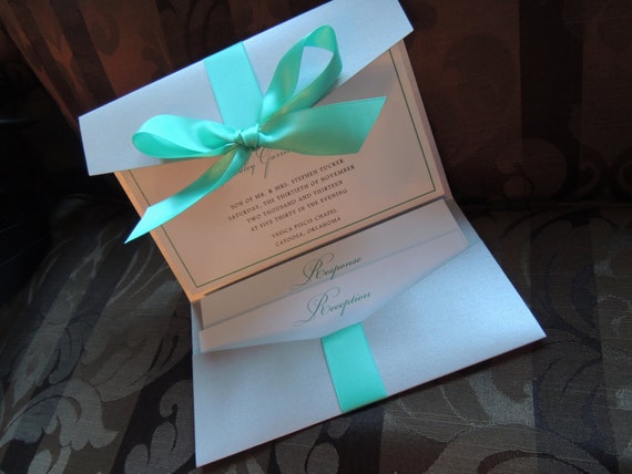 Gray & Aqua / Turquoise Wedding Invitation Gray & Aqua / Turquoise Wedding Invitation