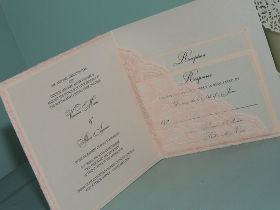 Lace Wedding Invitation Lace Wedding Invitation