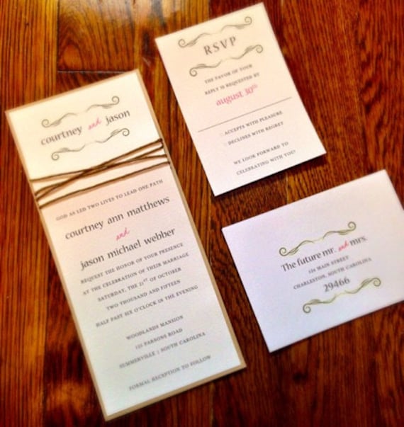 Country Chic / Rustic Wedding Invitation Country Chic / Rustic Wedding Invitation