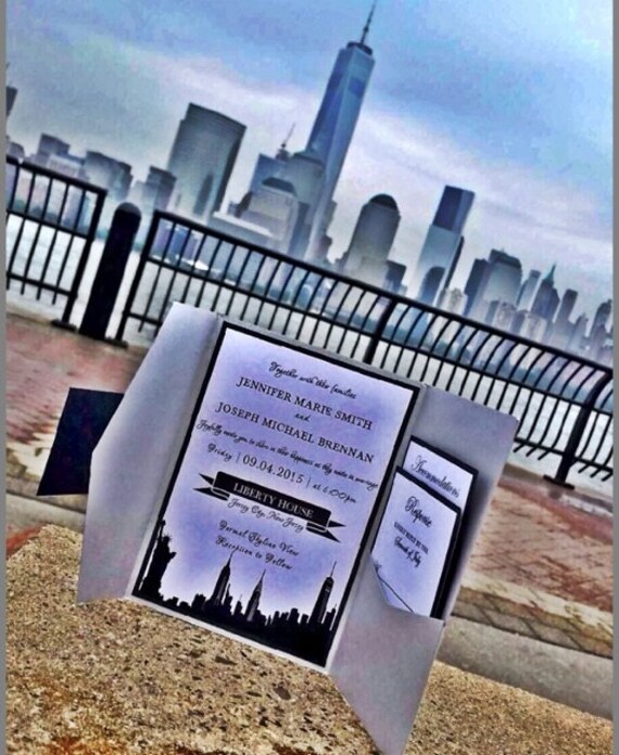 Skyline Wedding Invitation - New York Skyline Wedding Invitation Skyline Wedding Invitation - New York Skyline Wedding Invitation