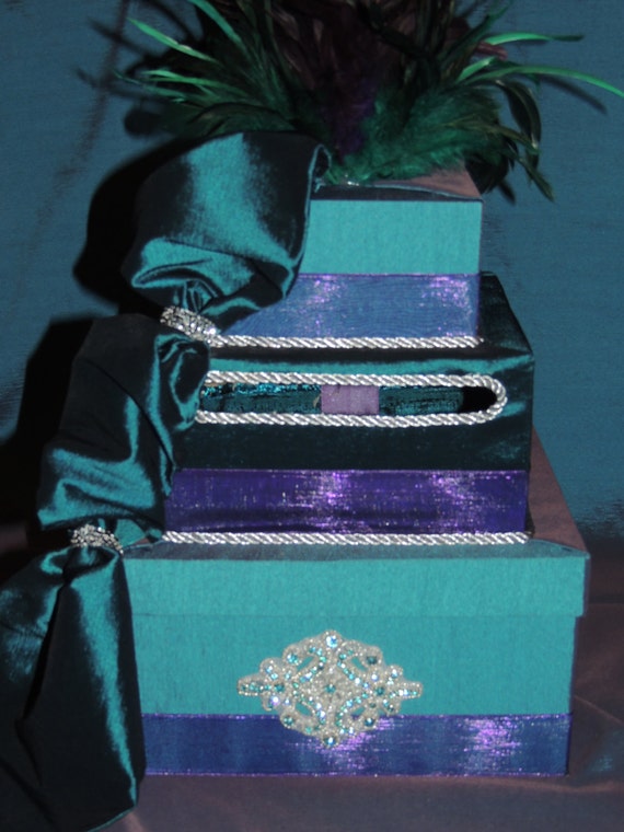 Items similar to Peacock Card Box on Etsy