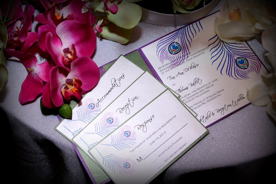 Peacock Wedding Invitation Peacock Wedding Invitation