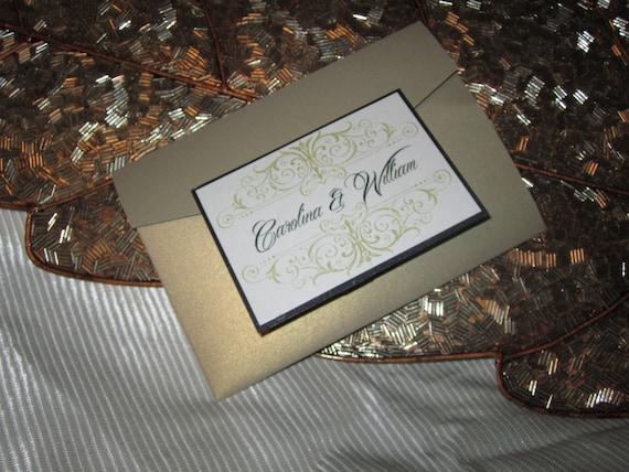Scroll Design Pocketfold Wedding Invitation Scroll Design Pocketfold Wedding Invitation