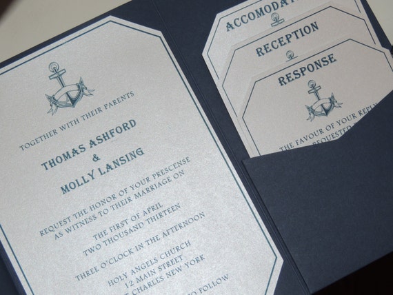 Nautical Wedding Invitation Nautical Wedding Invitation