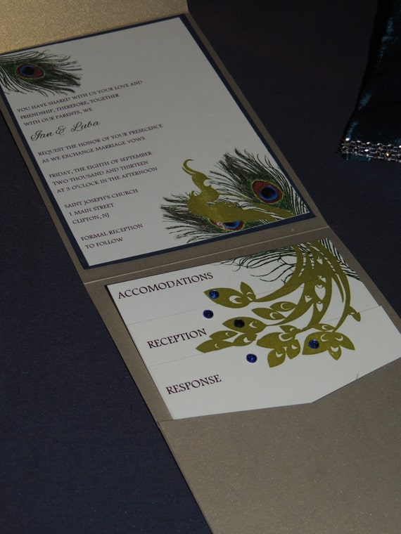 Peacock Wedding Invitation Peacock Wedding Invitation