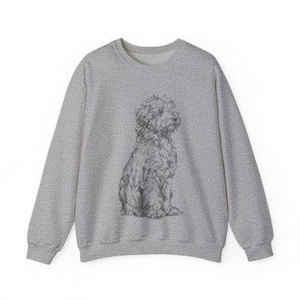 Bluza Lagotto Romagnolo | Minimalistyczny okrągły dekolt z nadrukiem psa Sport Grey