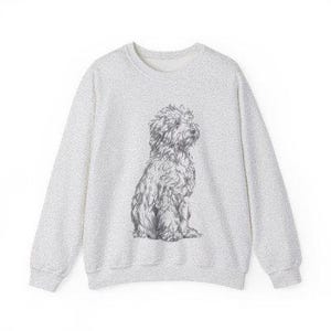 Bluza Lagotto Romagnolo | Minimalistyczny okrągły dekolt z nadrukiem psa Ash