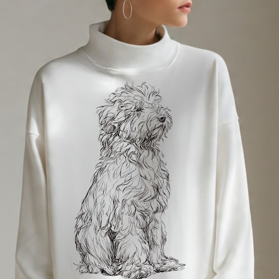 Lagotto Romagnolo Sweatshirt | Minimalist Line Art Dog Crewneck