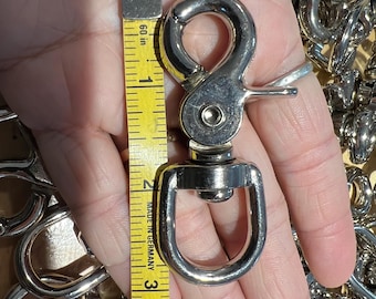 Moschettoni a scatto da 1" per guinzagli per cani. Lotto di 50 robusti ganci in nichel - destash