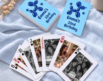 Baraja de cartas personalizada con fotos de cumpleaños: un regalo personalizado.