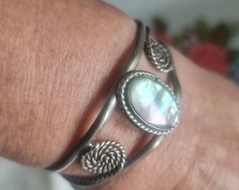 Alpaca Mexico Abalone Cuff Bangle