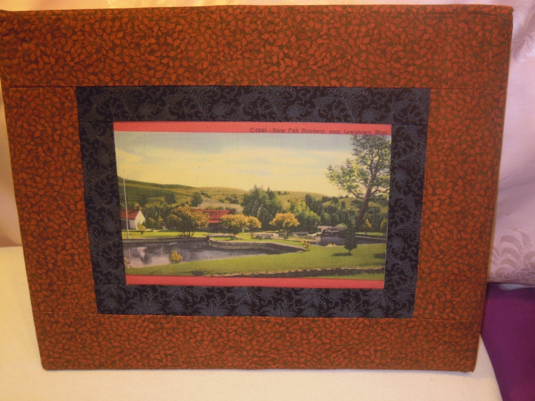 State Fish Hatchery Lewistown Montana Postcard on Fabric Picture 17 X