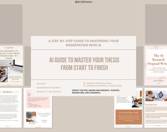 AI Dissertation & Thesis Success Guide: Planer, Vorlage, Vorschlag (Digitaler Download)