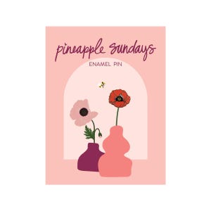 Red Poppy Floral Enamel Pin