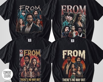 T-shirt graphique de la série télévisée, t-shirt d'horreur rétro vintage des années 90 Fromville, chemise streetwear confort couleurs, cadeau de merch émission de télévision unisexe pour les fans