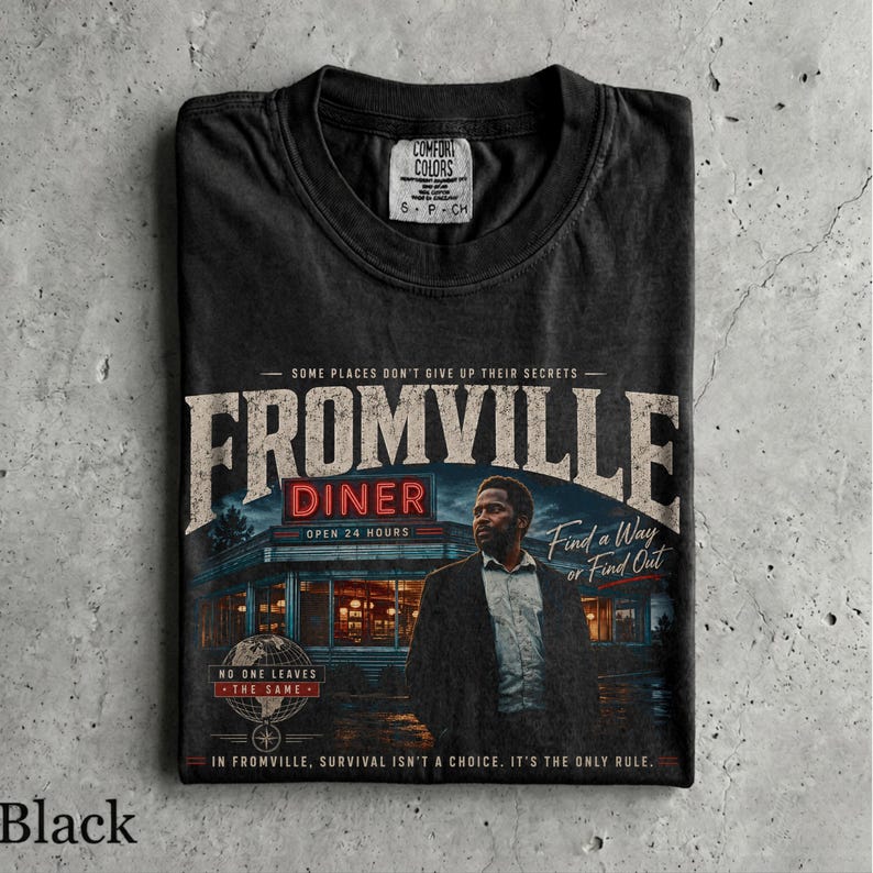 FROM Series Shirt | Fromville Diner Vintage Graphic Tee | Comfort Colors 1717 | Retro Horror TV Show Shirt | FROM Fan Gift | Oversized Tee