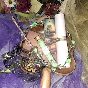 Dragon Spirit Fairy Adventure Kit – Handmade Wand, Crown, Necklace, Map, Potion