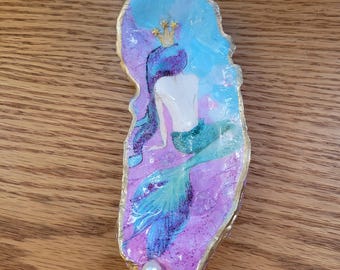 Oyster Shell Art Mermaid Trinket Ring Dish