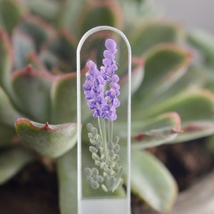 Lavender Glass Nail File - Hand-painted Glass Manicure File