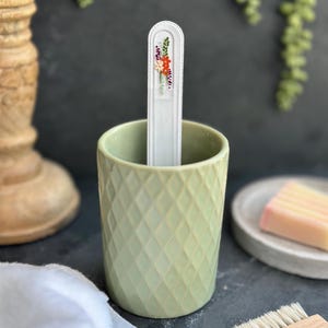 Glass Nail File - Fall Flower Bouquet | Hand-Painted | Nail Care Gift | Long Lasting Gentle and Sustainable Nail Care