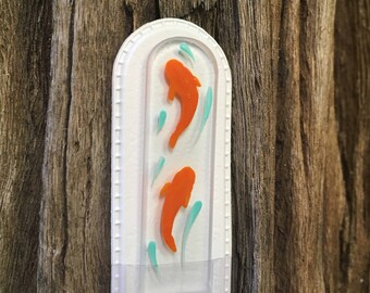Goldfish Glass Nail File - Hand Painted Czech Crystal Glass Nail Files