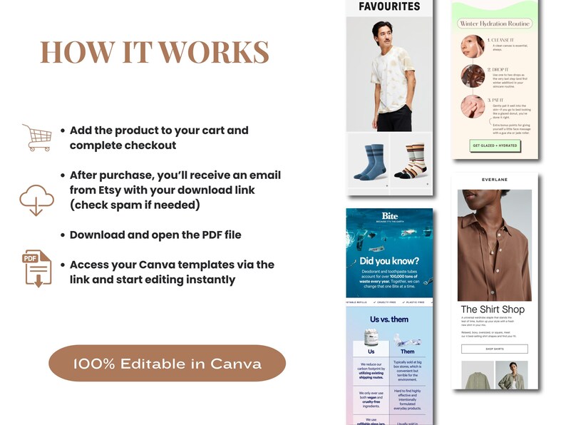 ultimo - bundle of 32 email templates –... Ultimate Canva Email Template Bundle | Editable Newsletters for Klaviyo ...