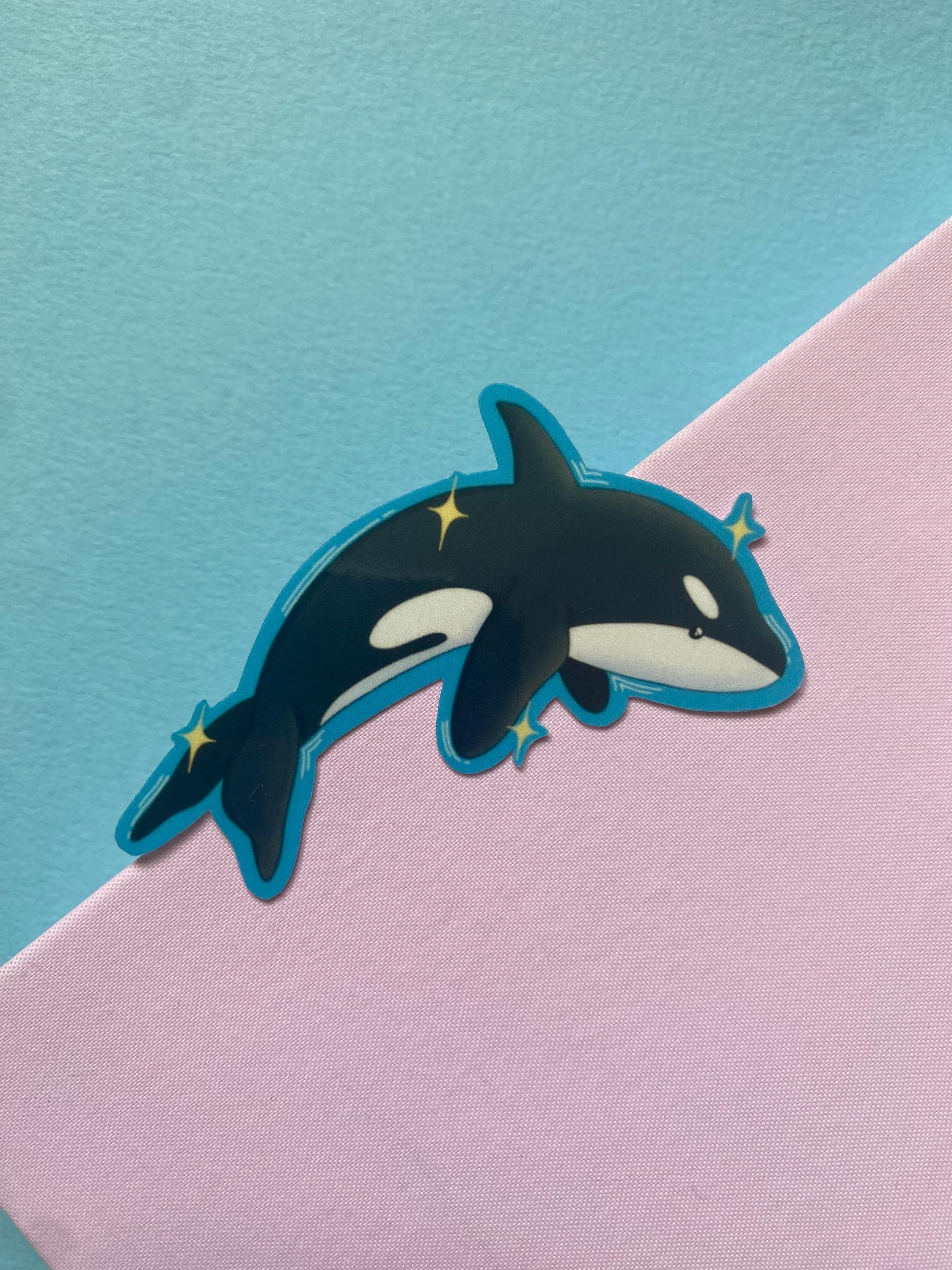 Orca Sticker - Killer Whale Sticker - Glossy Vinyl Laminated Sticker - Etsy