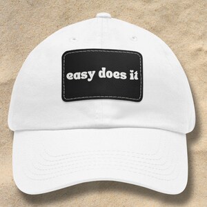 Gorra unisex / Gorra informal con parche de cuero / Estilo práctico para todos los días