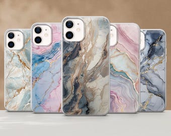 Marble Phone Case Luxury Stone Marmor Cover for iPhone 17 Air 16 15 14 13 12 11 Samsung S25Ultra S24 S23FE S22 A16 A56 Pixel 10 Pro 9A 8A